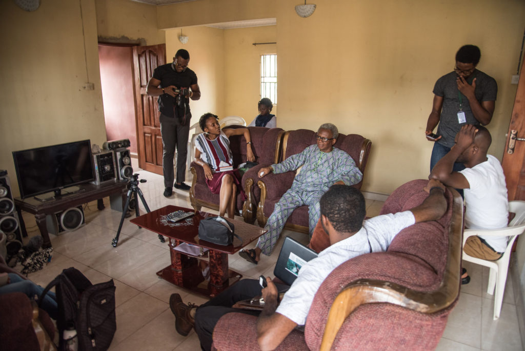 Visiting and discussing with Charles Okonkwo, Uches Dad